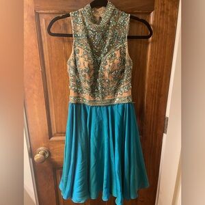 Sherri Hill Teal Dress